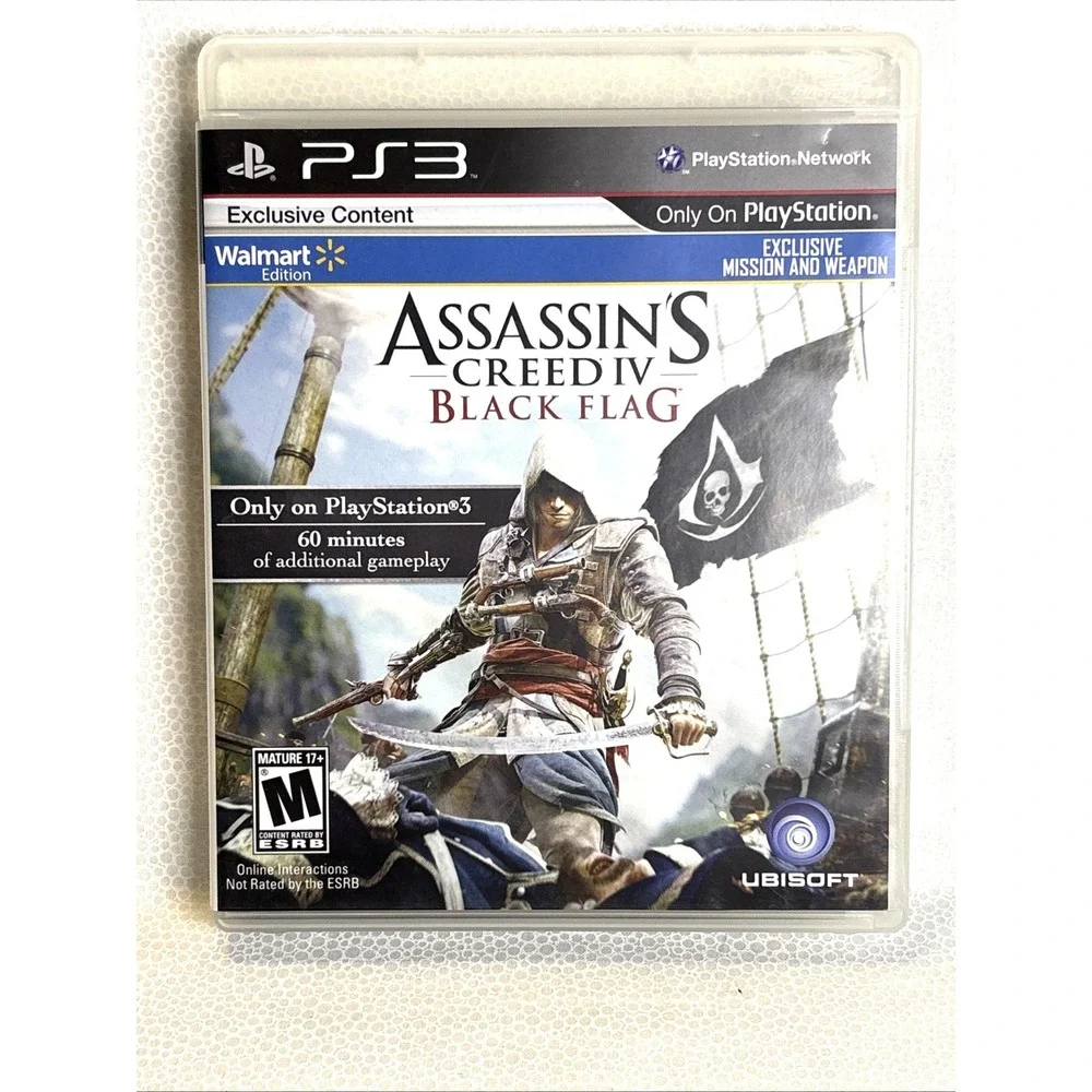 Lot 4 Sony Playstation 3 PS3 Assassins‎ Creed, II, III, and Black Flag